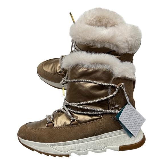 Geox Womens Falena Brown Snow Boots Size 9 - Picture 2 of 13